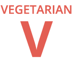 Graphic defining the vegetarian icon/label